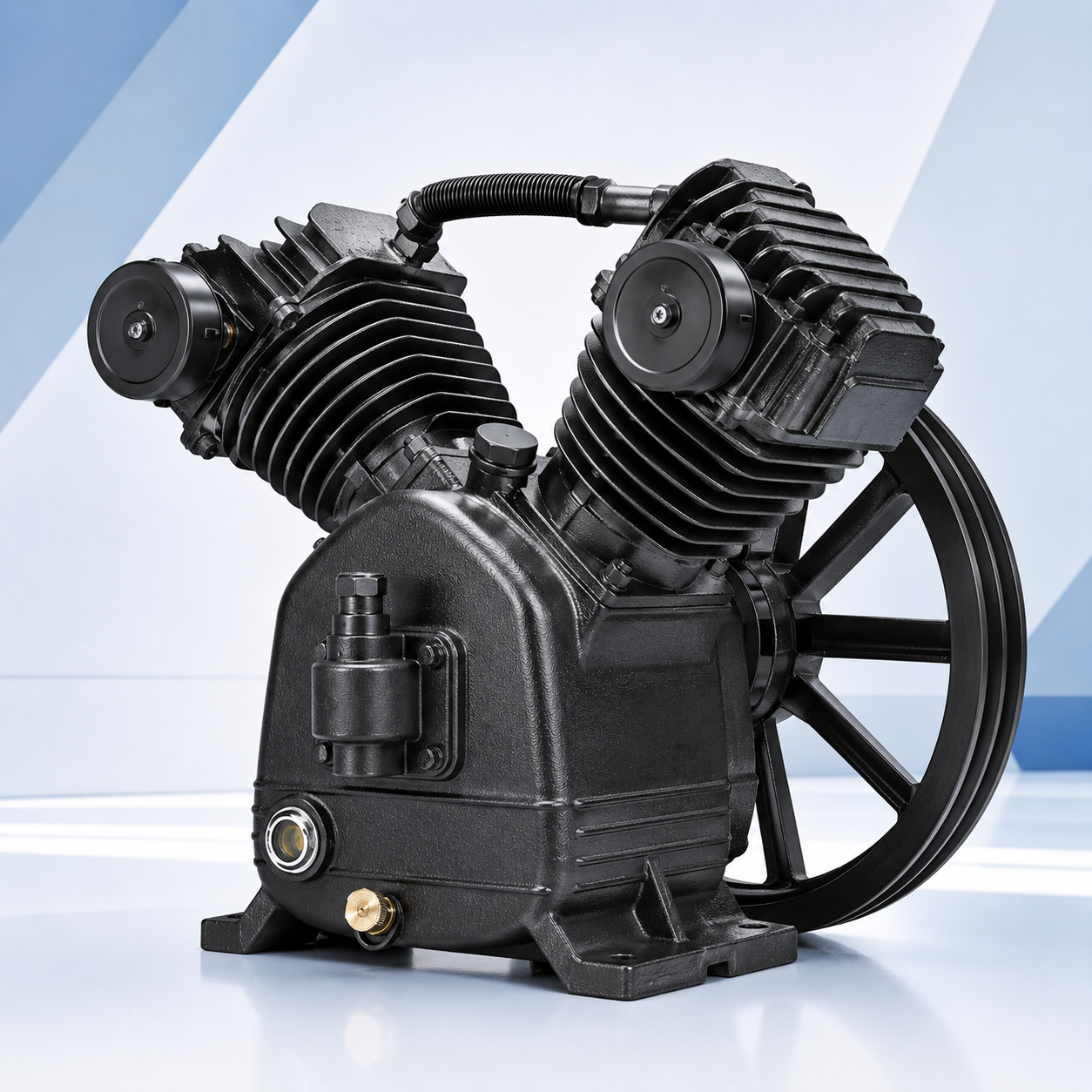 Two-Stage Cast Iron Air Compressor Pump – 5 HP, Belt Drive